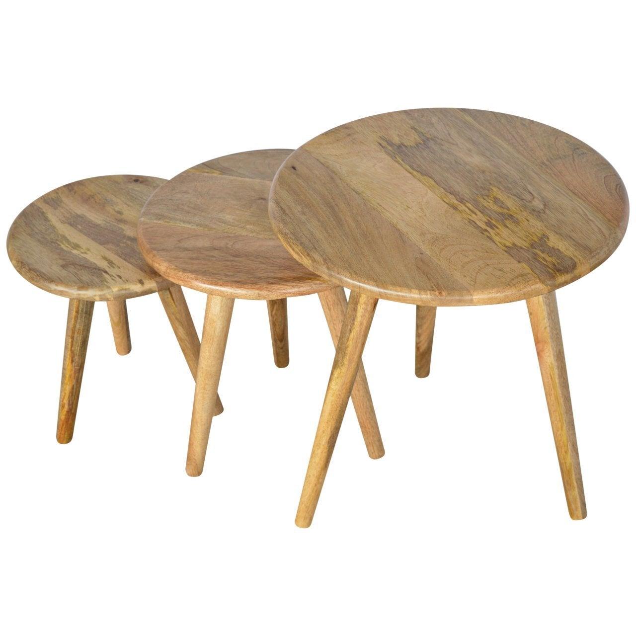 Nordic style stool set of 3 - crimblefest furniture - image 4