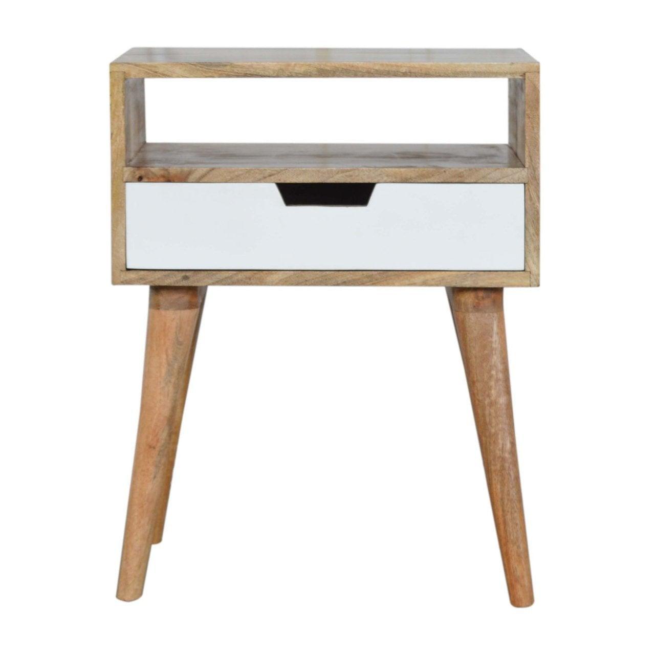 White painted drawer bedside table - crimblefest furniture - image 1