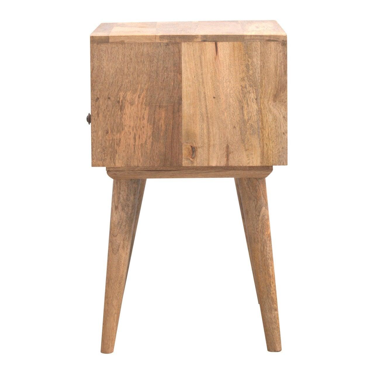 Modern solid wood bedside table with open slot - crimblefest furniture - image 8