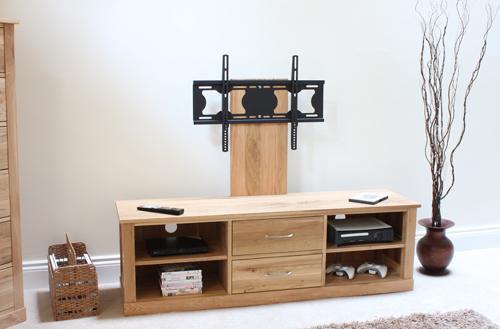 Mobel oak mounted widescreen television cabinet - crimblefest furniture - image 4