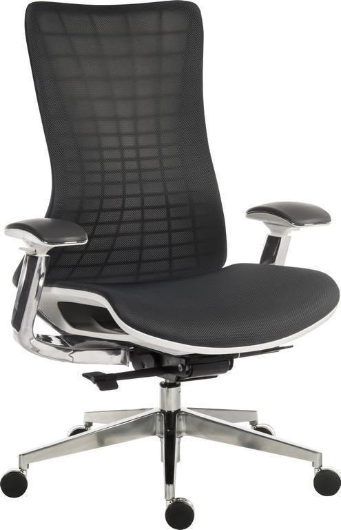 Quantum executive mesh office chair white - crimblefest furniture - image 1