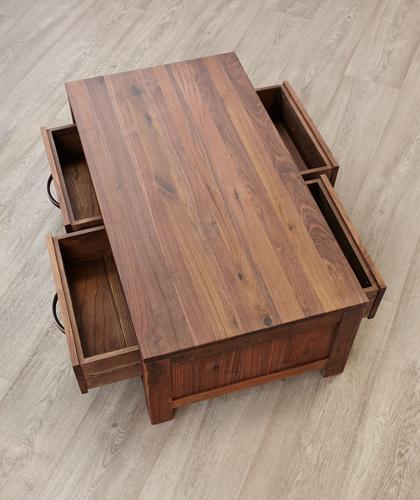 Mayan walnut low four drawer coffee table - crimblefest furniture - image 7