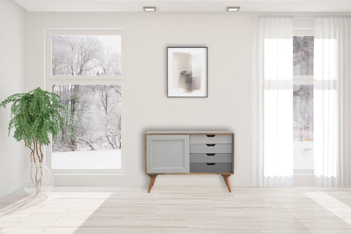Nordic sliding cabinet with 4 drawers - crimblefest furniture - image 2