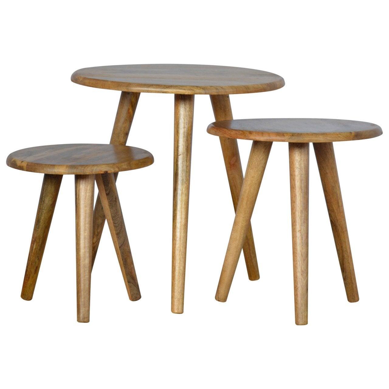 Nordic style stool set of 3 - crimblefest furniture - image 7