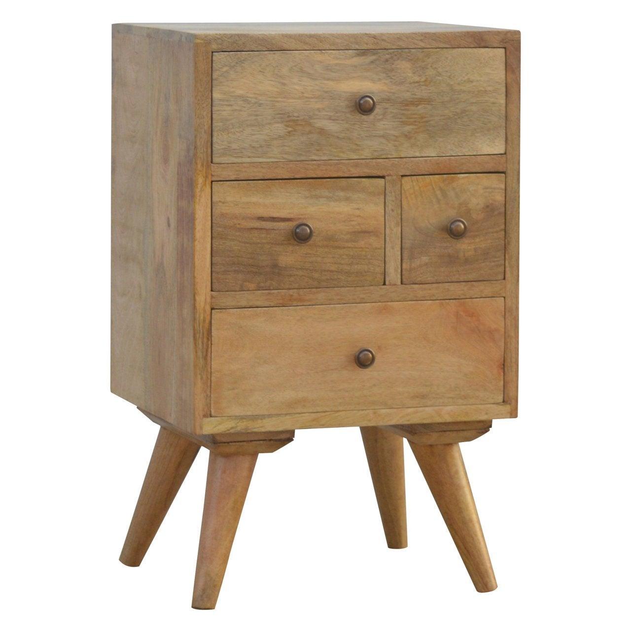 Nordic style 4 drawer multi bedside table - crimblefest furniture - image 3