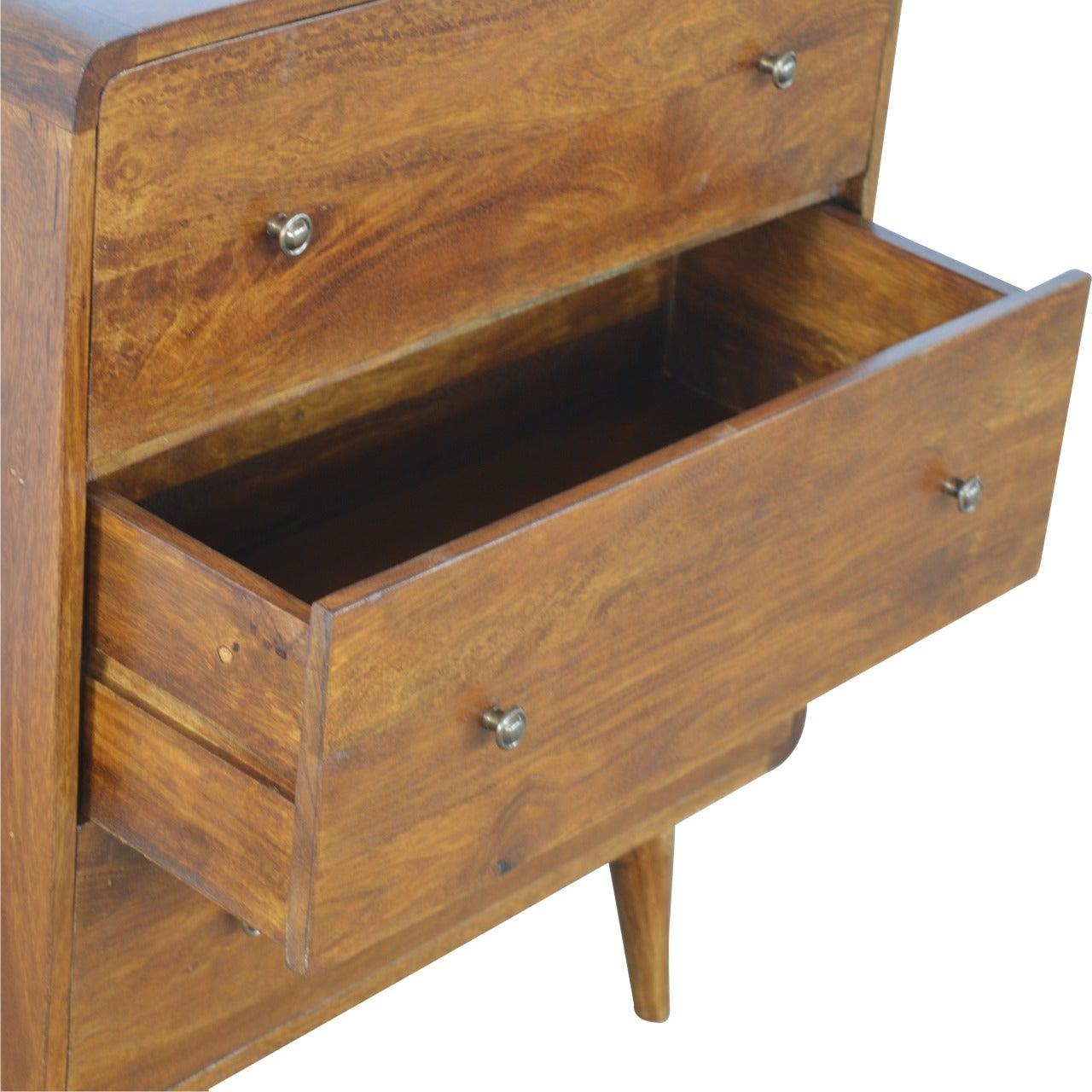 Curved chestnut chest - crimblefest furniture - image 6