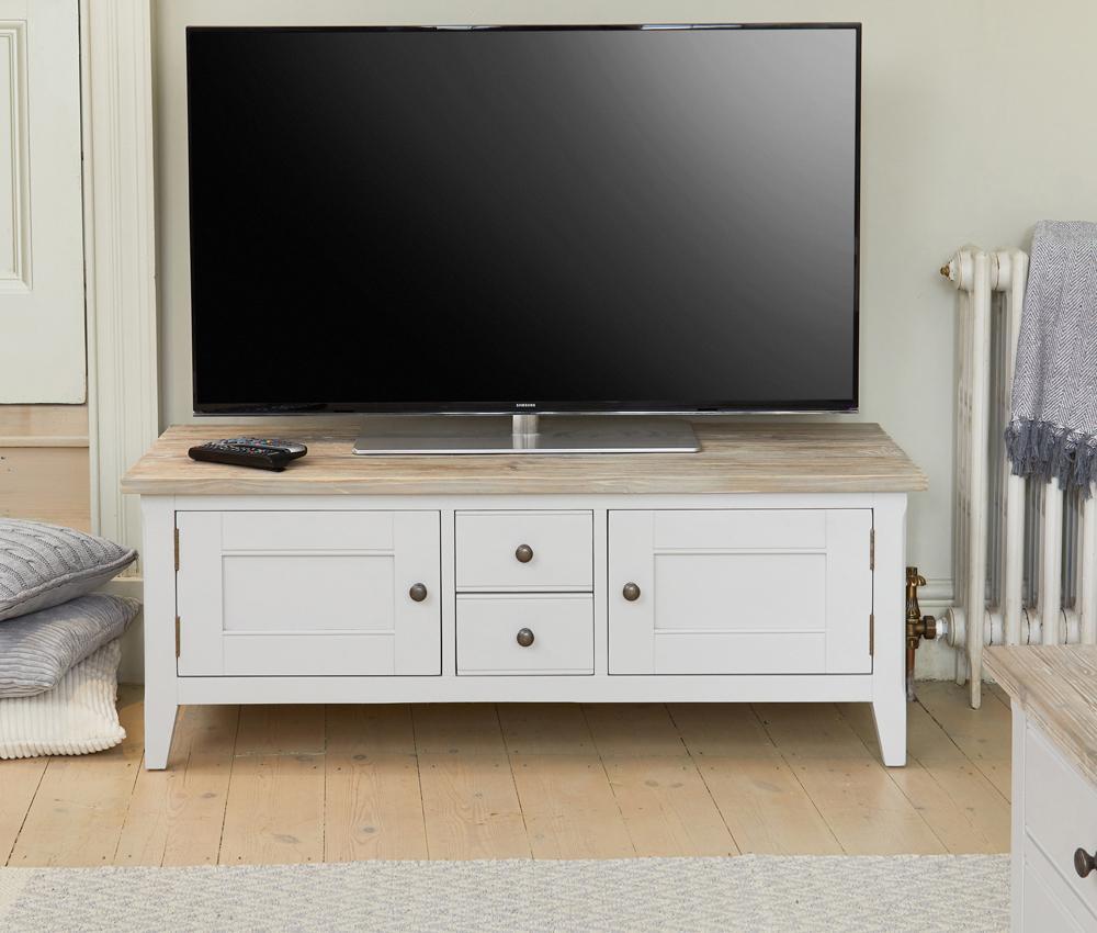 Signature grey widescreen television stand - crimblefest furniture - image 1