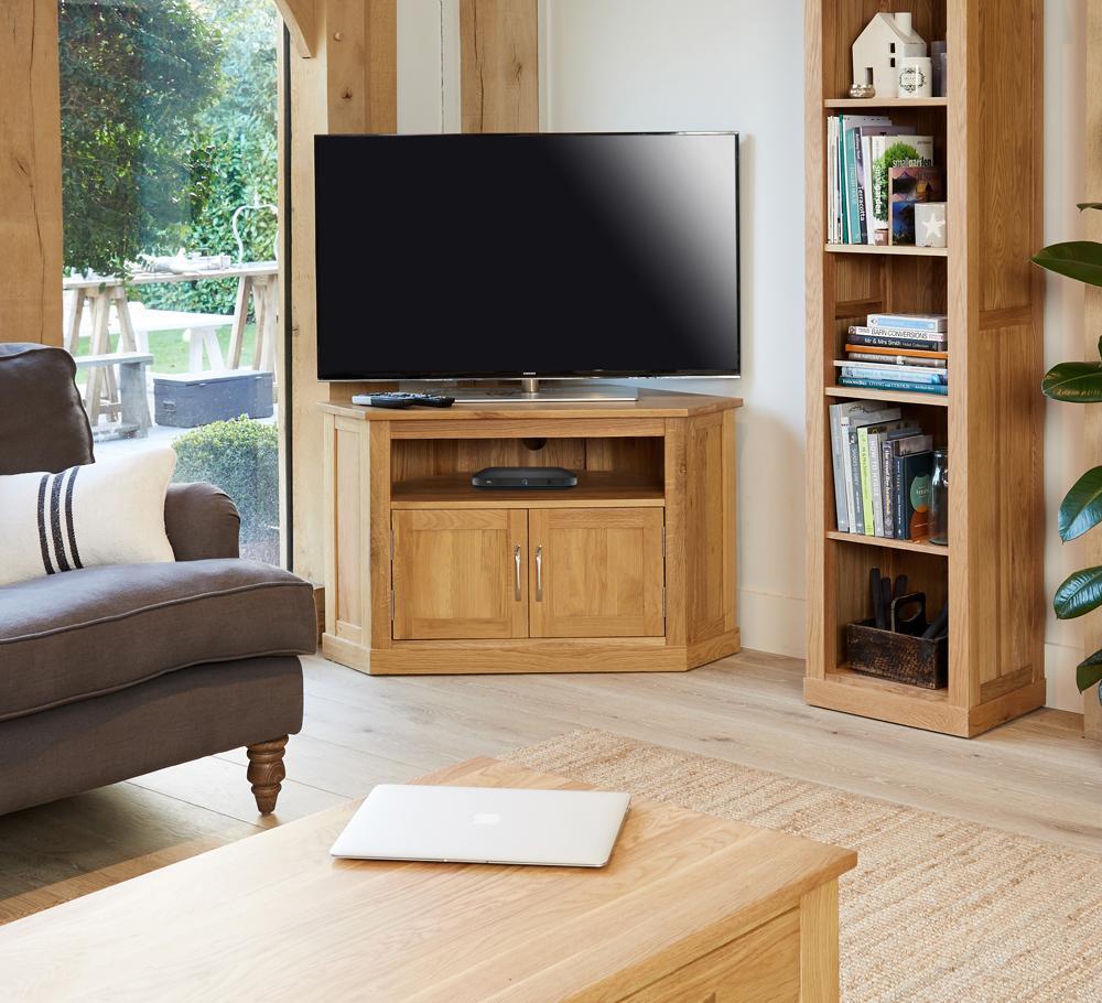 Mobel oak corner television cabinet - crimblefest furniture - image 1