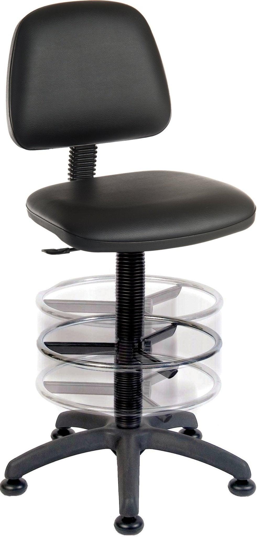 Deluxe draughter ergo blaster office chair (black) - crimblefest furniture - image 1