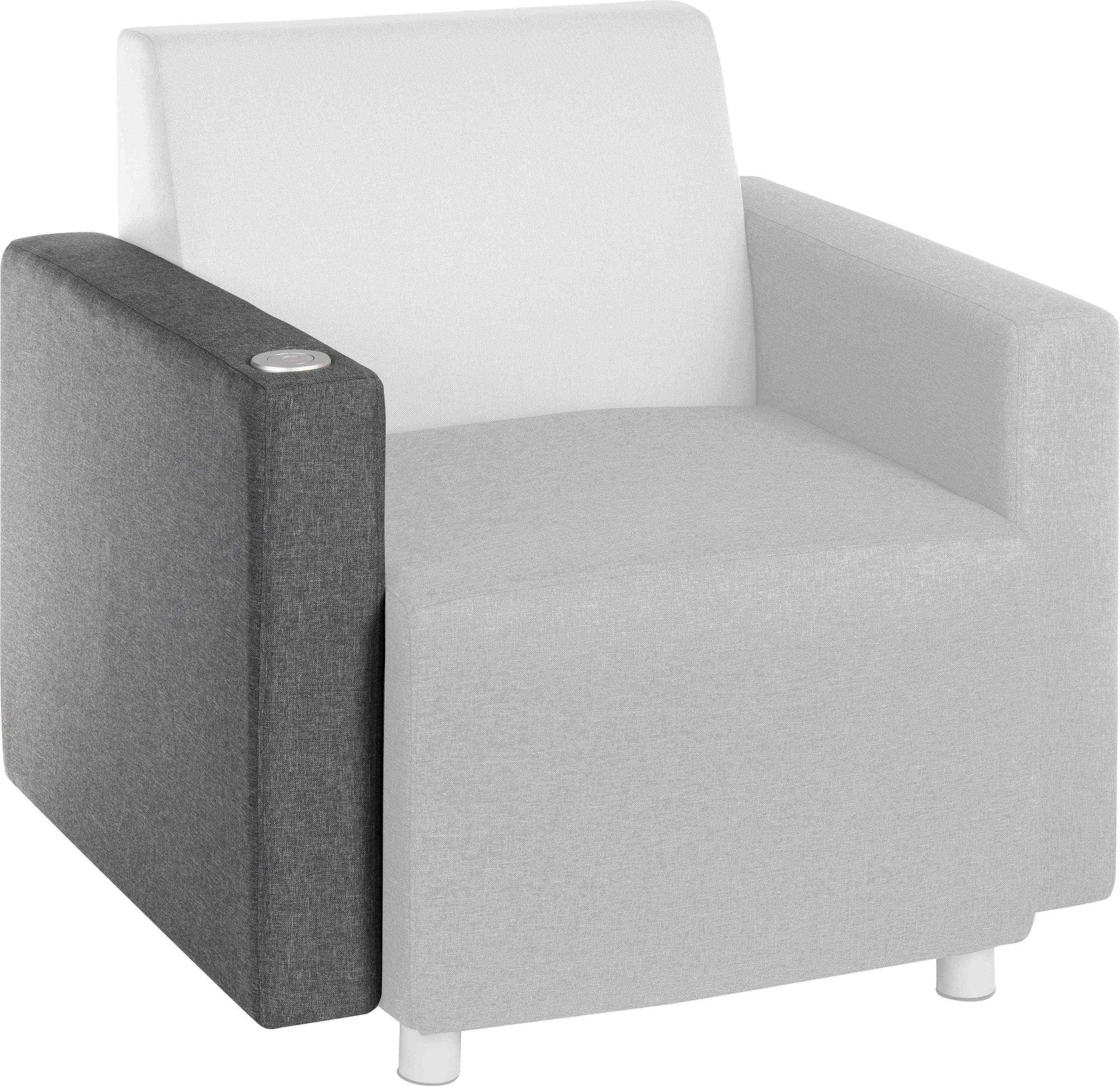 Cube modular reception chair usb arm right - crimblefest furniture - image 1