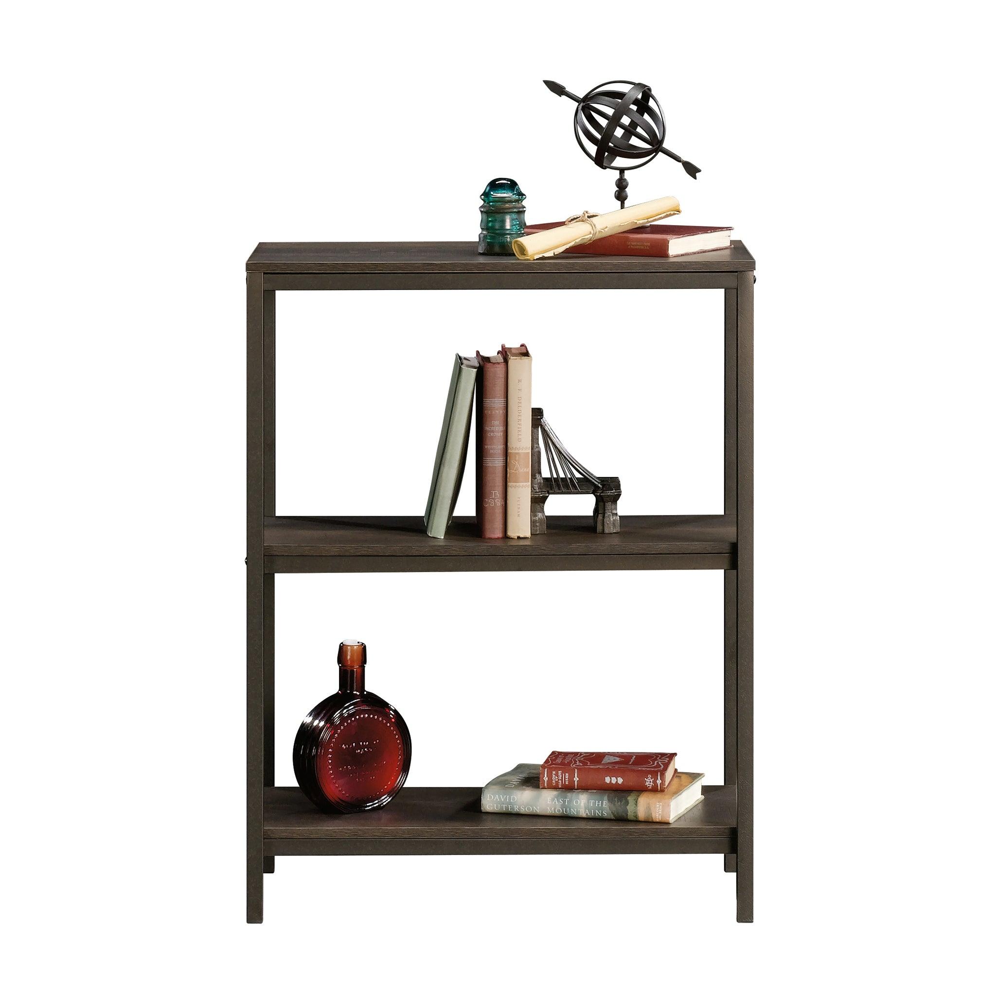 Industrial style 2 shelf bookcase smoked oak - crimblefest furniture - image 6