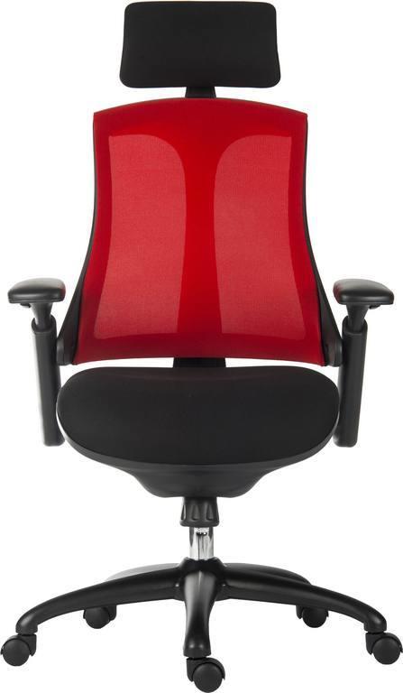 Rapport mesh executive office chair red - crimblefest furniture - image 4