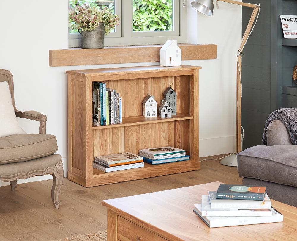 Mobel oak low bookcase - crimblefest furniture - image 1