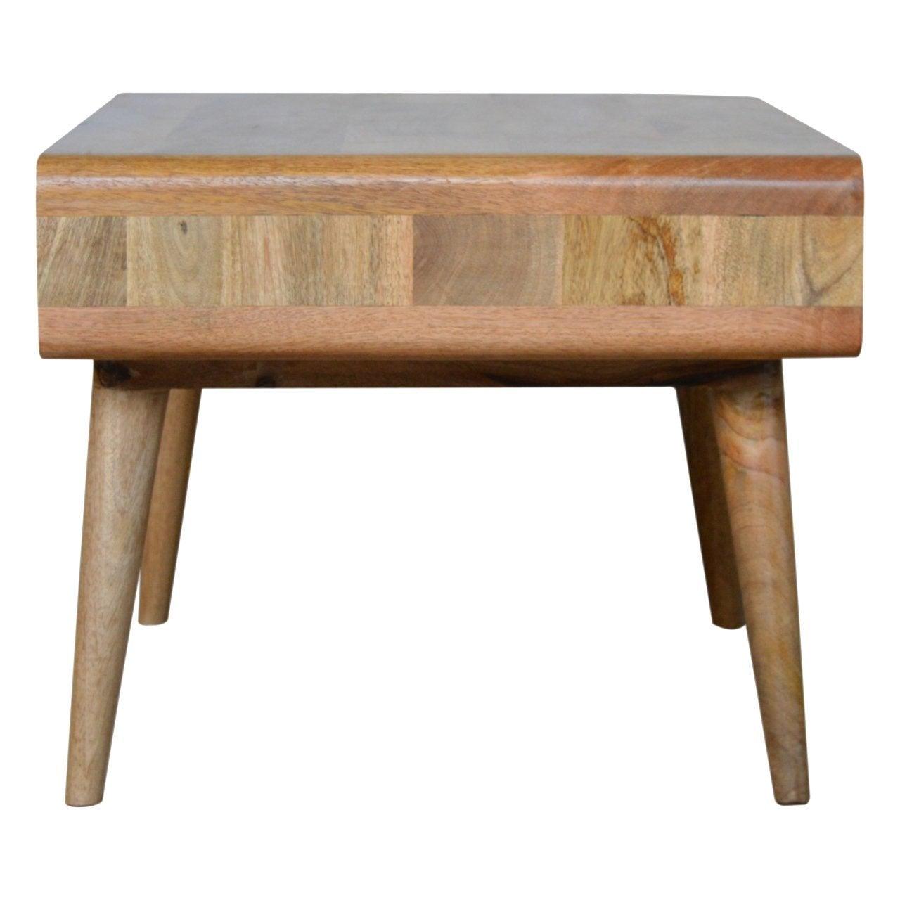Curved oak-ish coffee table - crimblefest furniture - image 9
