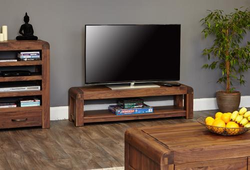 Shiro walnut low tv cabinet - crimblefest furniture - image 2