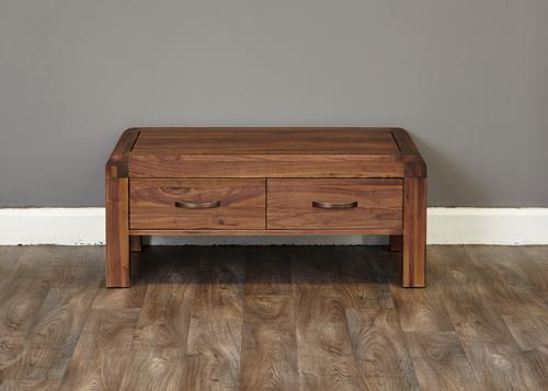 Shiro walnut four drawer coffee table - crimblefest furniture - image 4