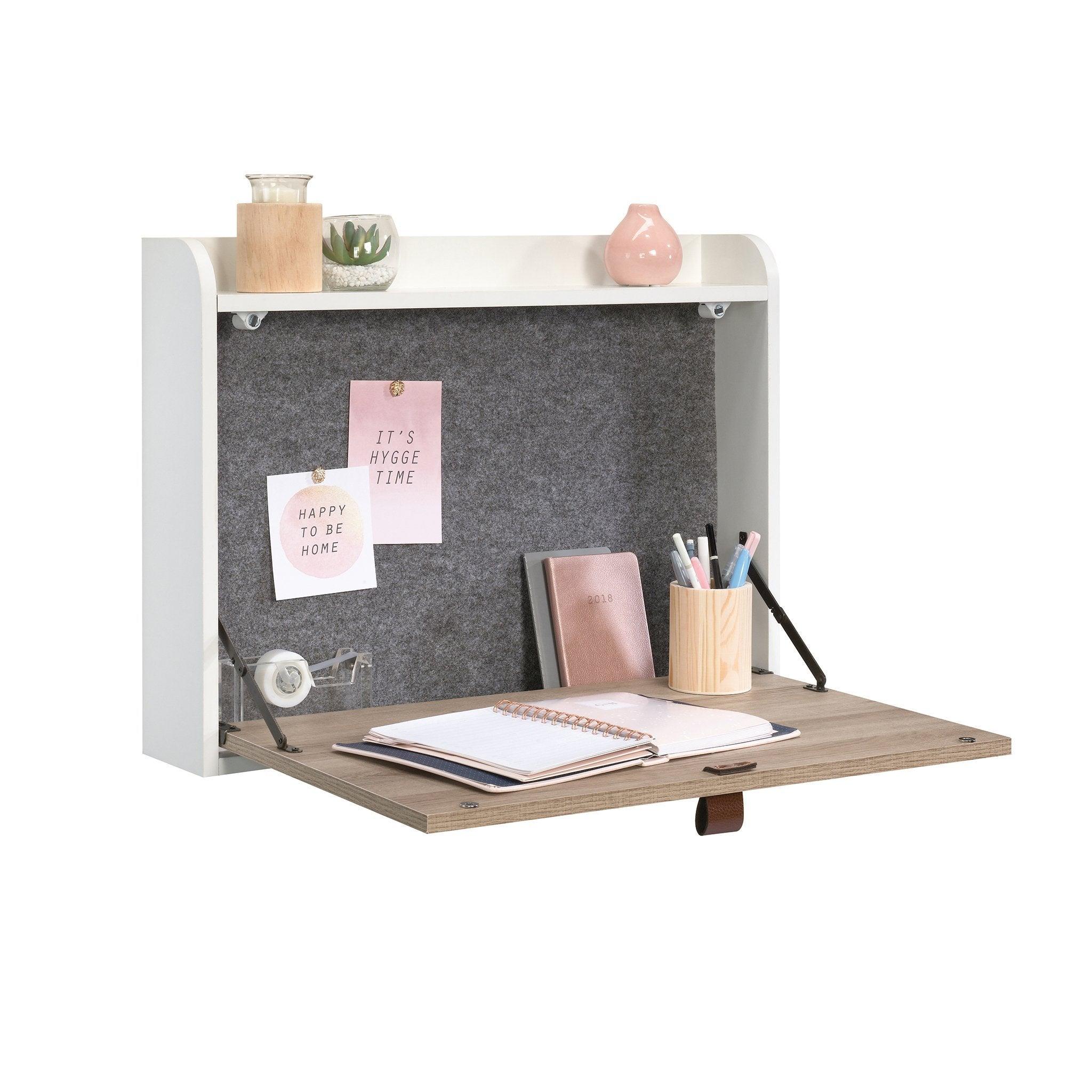 Avon leather handled foldaway wall desk - white - image 9