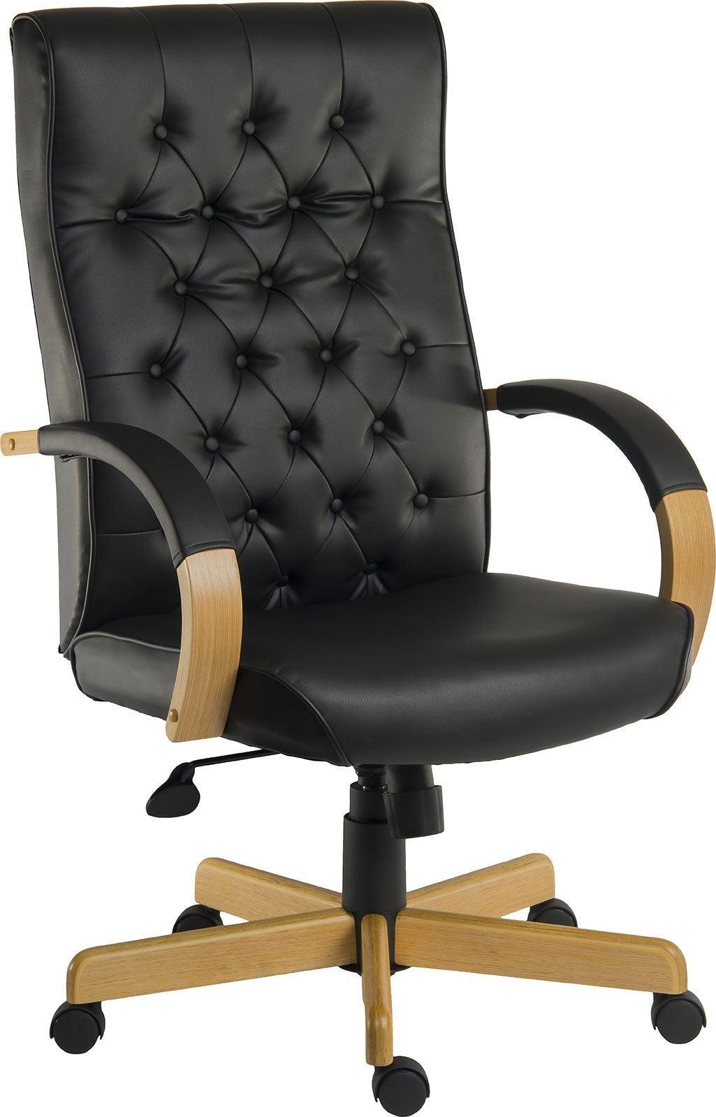 Warwick noir leather office chair - image 1