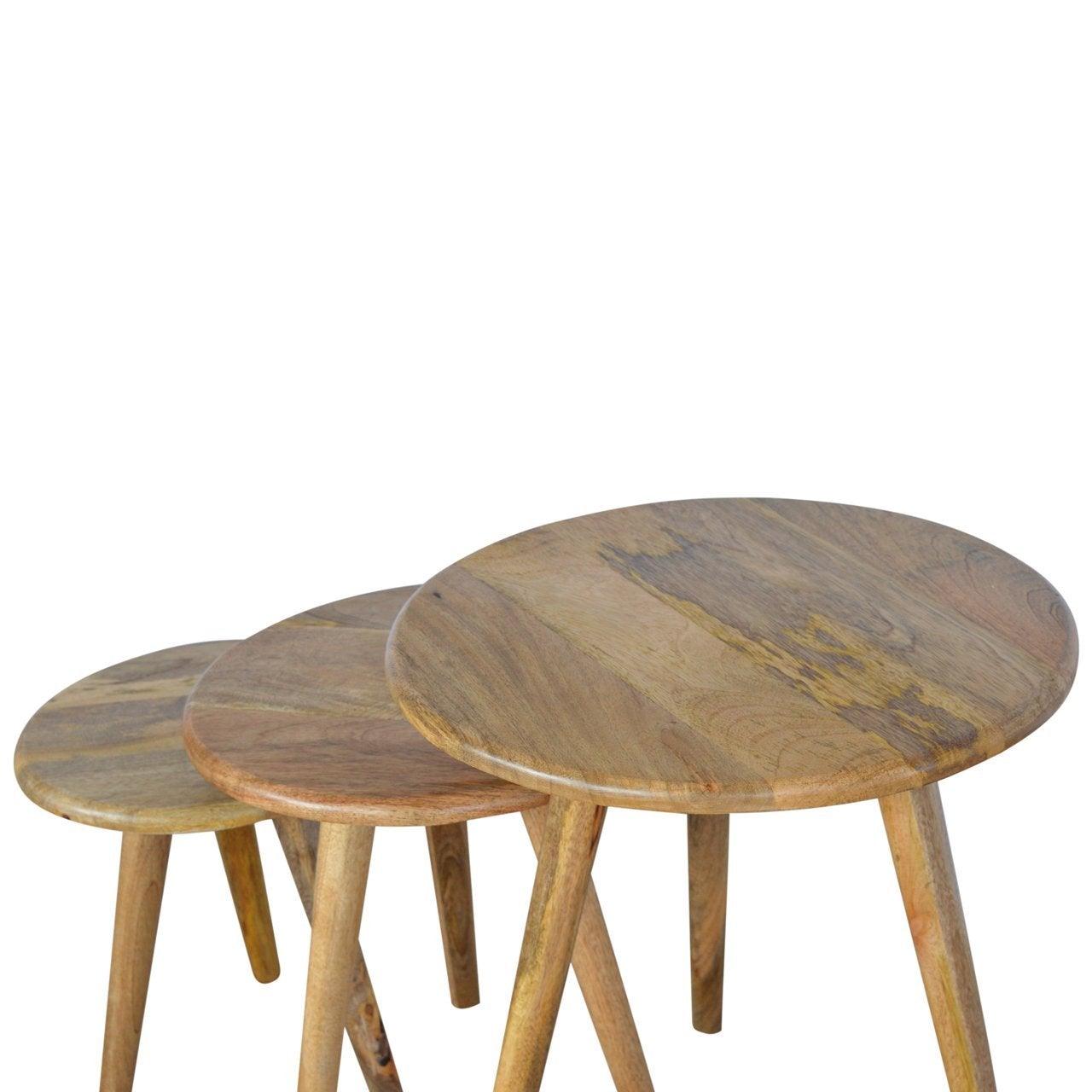 Nordic style stool set of 3 - crimblefest furniture - image 8