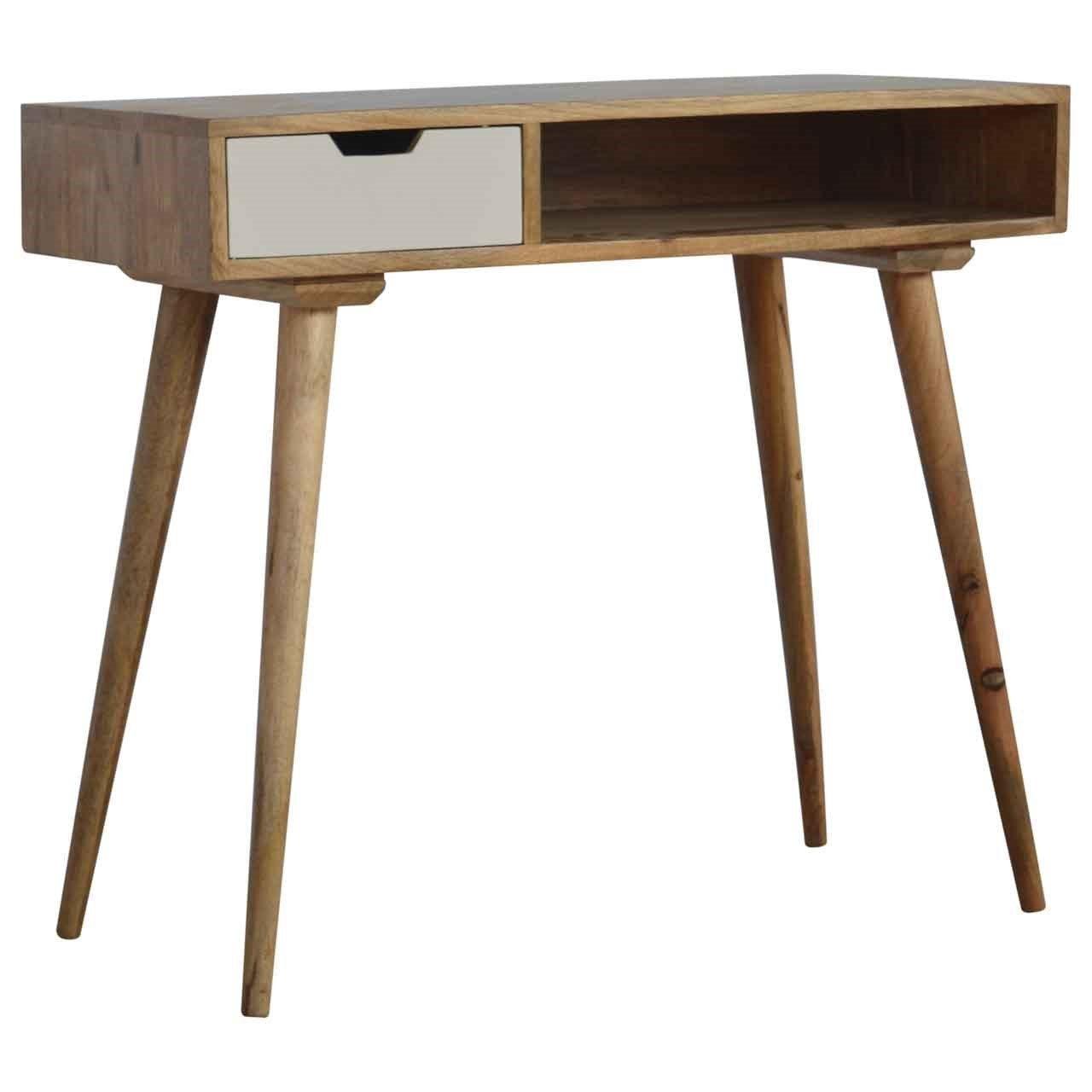 Home office writing desk with hand painted drawer - crimblefest furniture - image 2