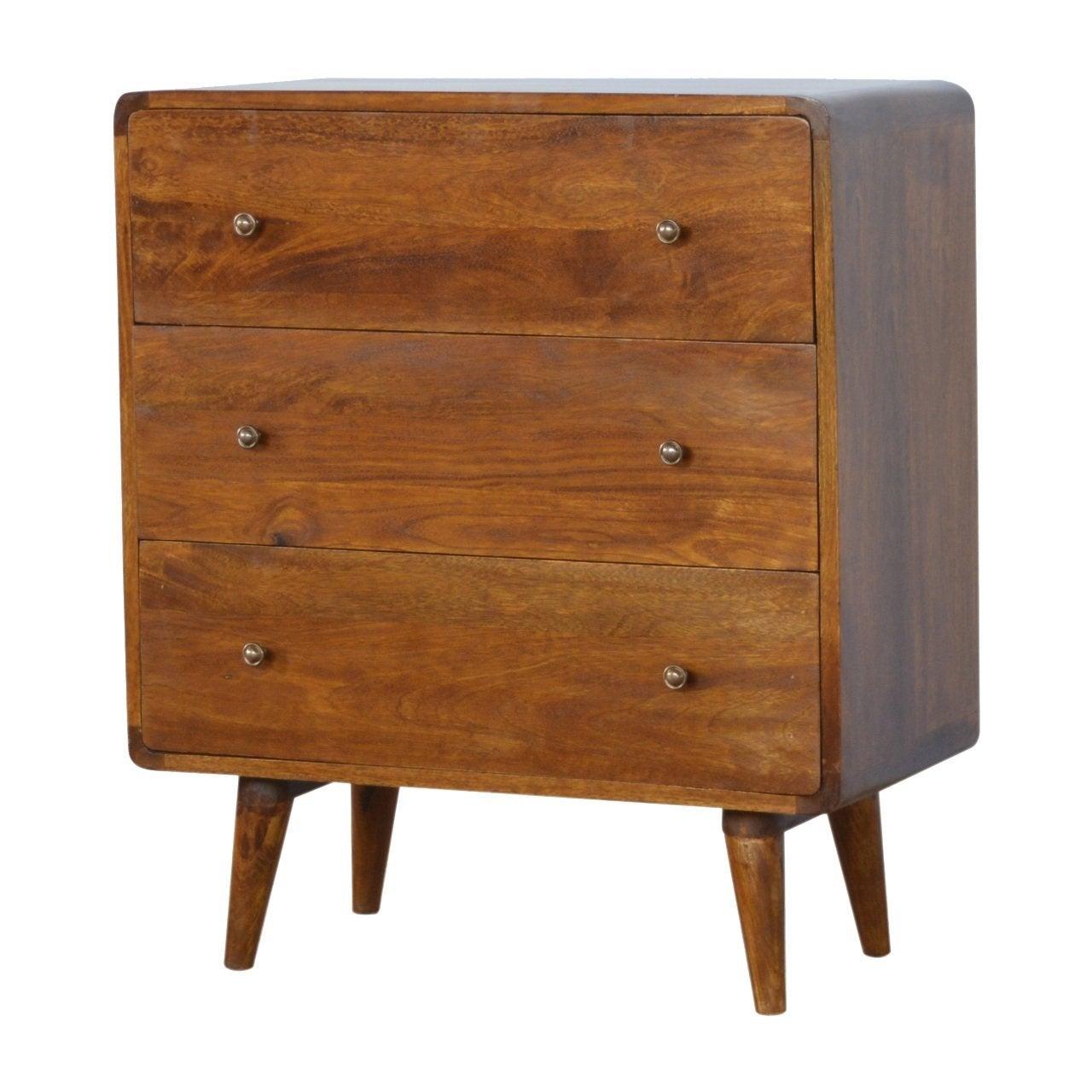 Curved chestnut chest - crimblefest furniture - image 2