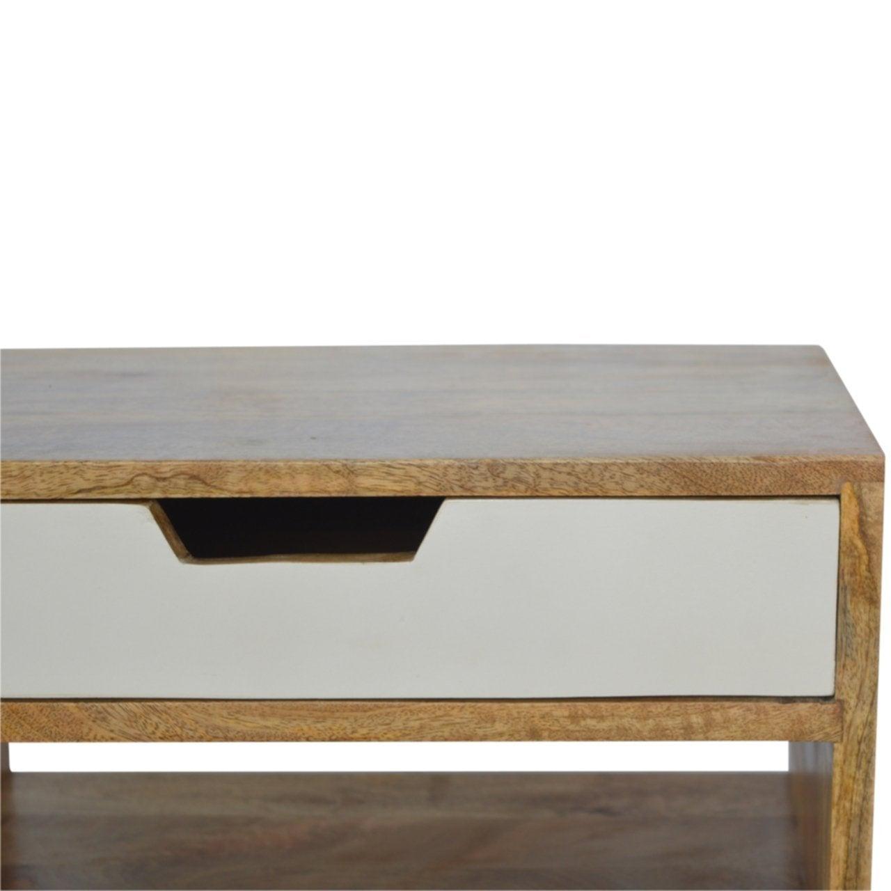 Grey and white cut-out bedside table - crimblefest furniture - image 6