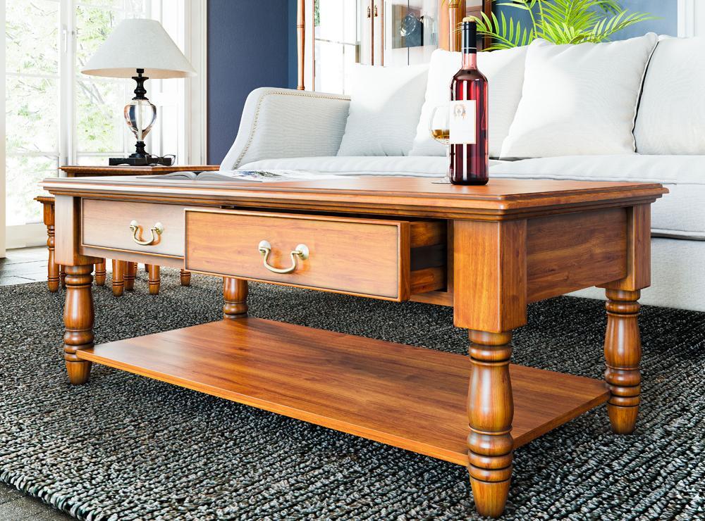 La reine coffee table with drawers - crimblefest furniture - image 2