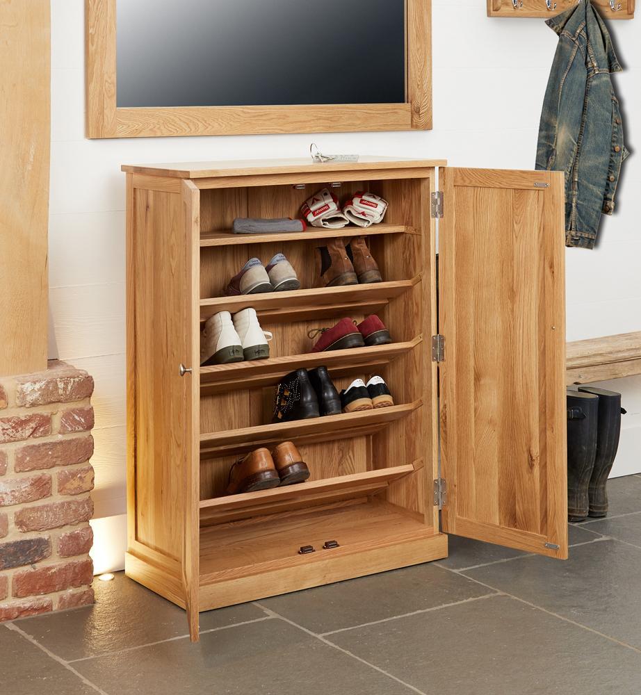 Mobel oak large shoe cupboard - crimblefest furniture - image 1