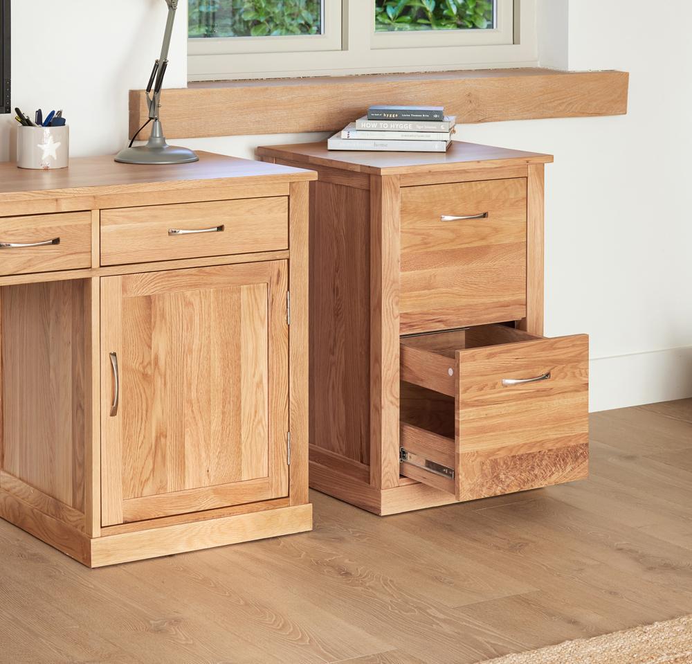 Mobel oak two drawer office filing cabinet - crimblefest furniture - image 1
