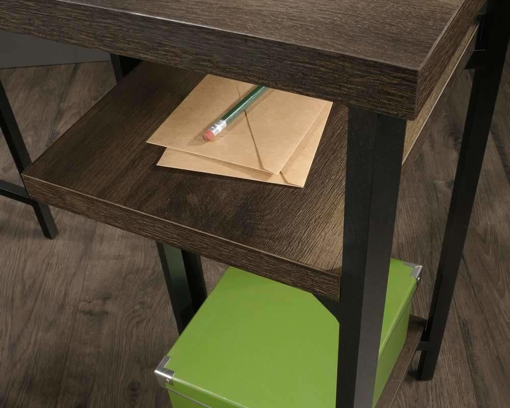 Industrial style l-shaped smoked oak desk - crimblefest furniture - image 8