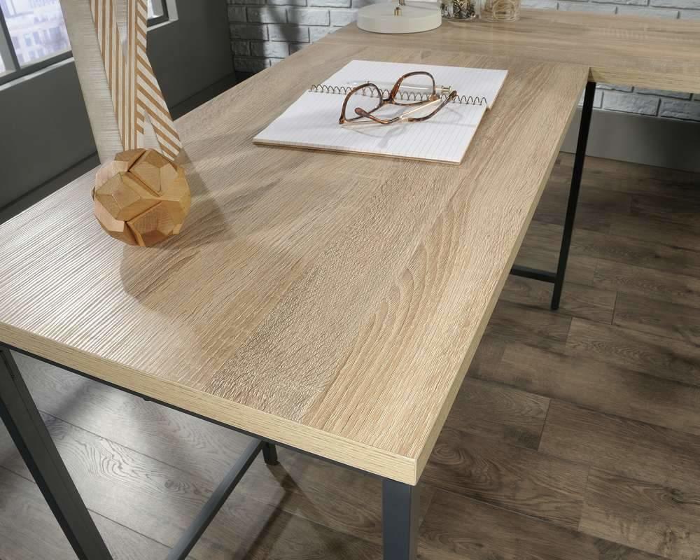 Industrial style l-shaped charter oak desk - crimblefest furniture - image 3