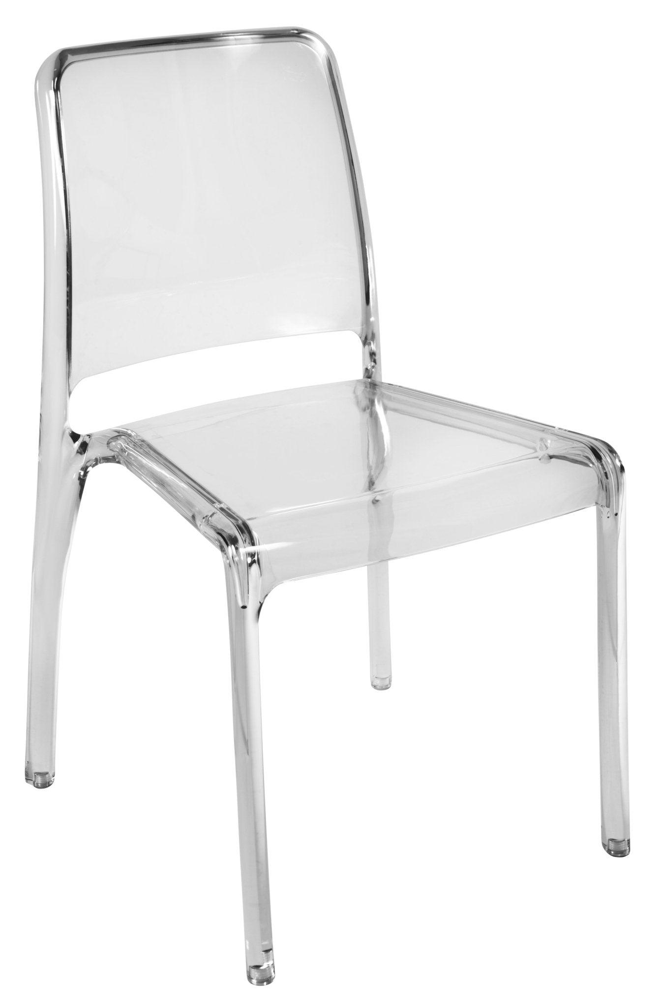 Clarity dining room chair (clear) pack of 4 - crimblefest furniture - image 1