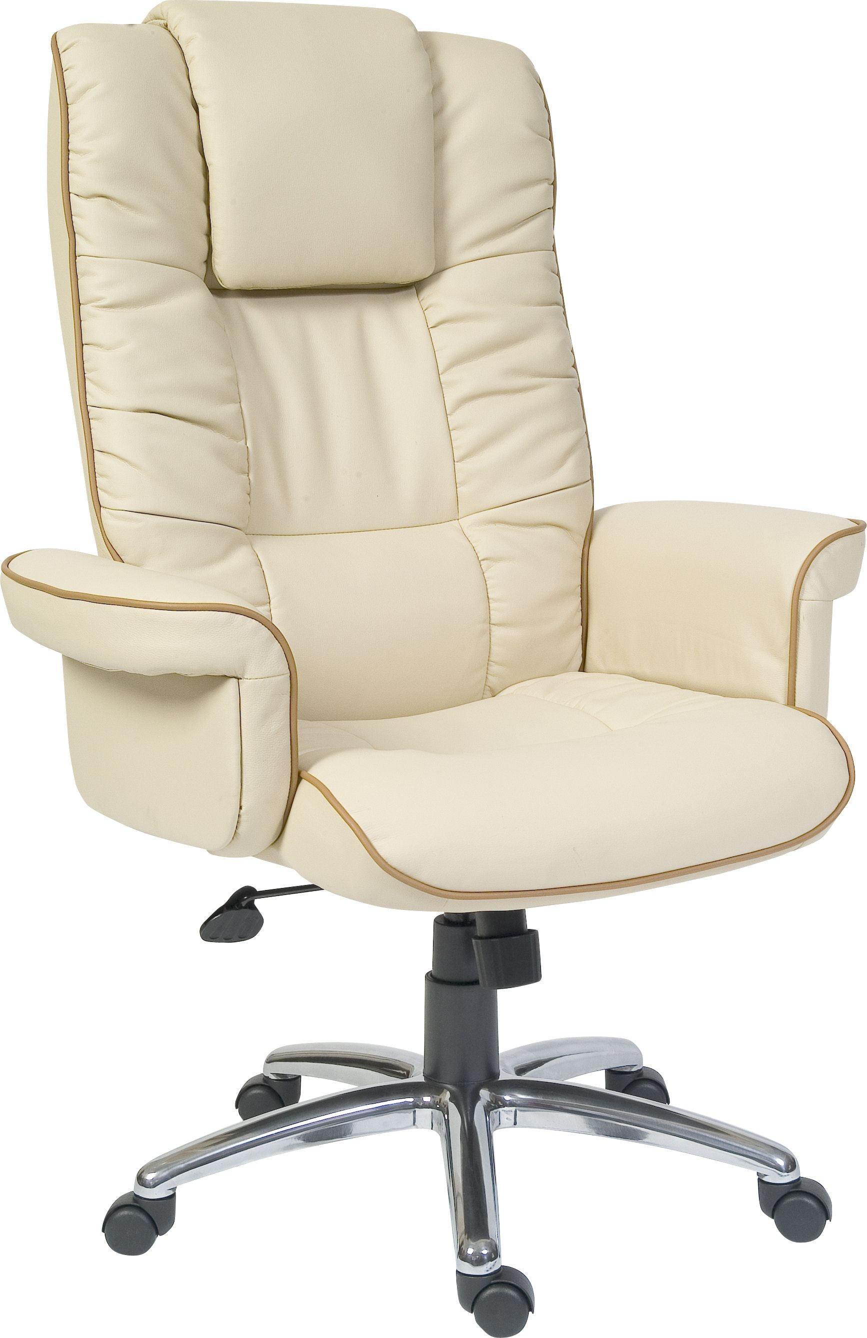 Windsor cream leather office chair - crimblefest furniture - image 1