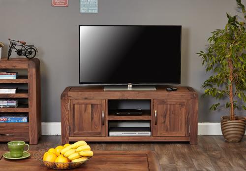 Shiro walnut widescreen television cabinet - crimblefest furniture - image 1