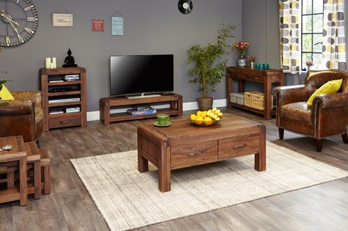 Shiro walnut low tv cabinet - crimblefest furniture - image 4