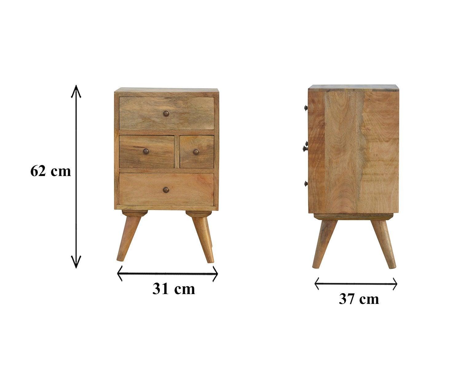 Nordic style 4 drawer multi bedside table - crimblefest furniture - image 11