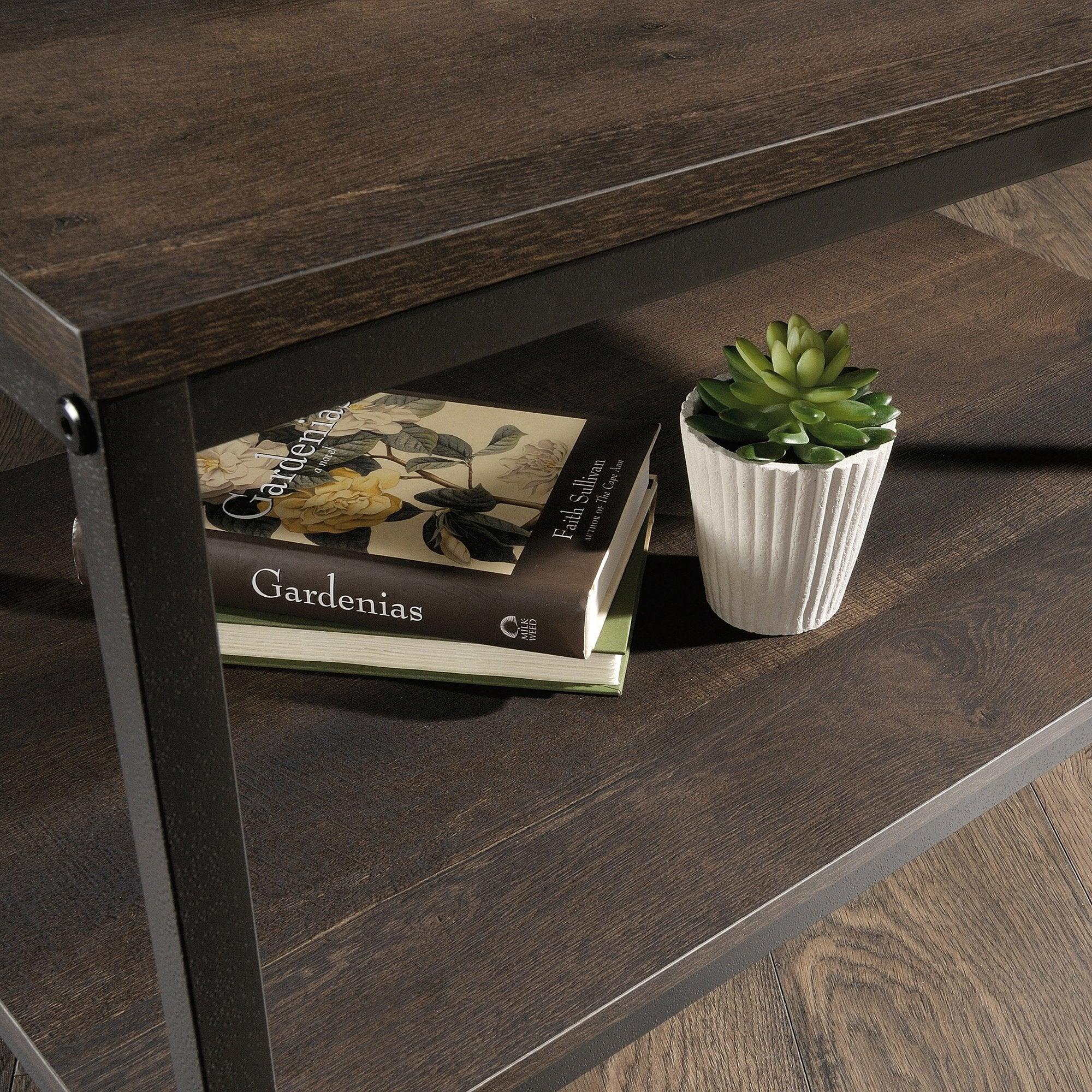 Industrial style coffee table smoked oak - crimblefest furniture - image 2