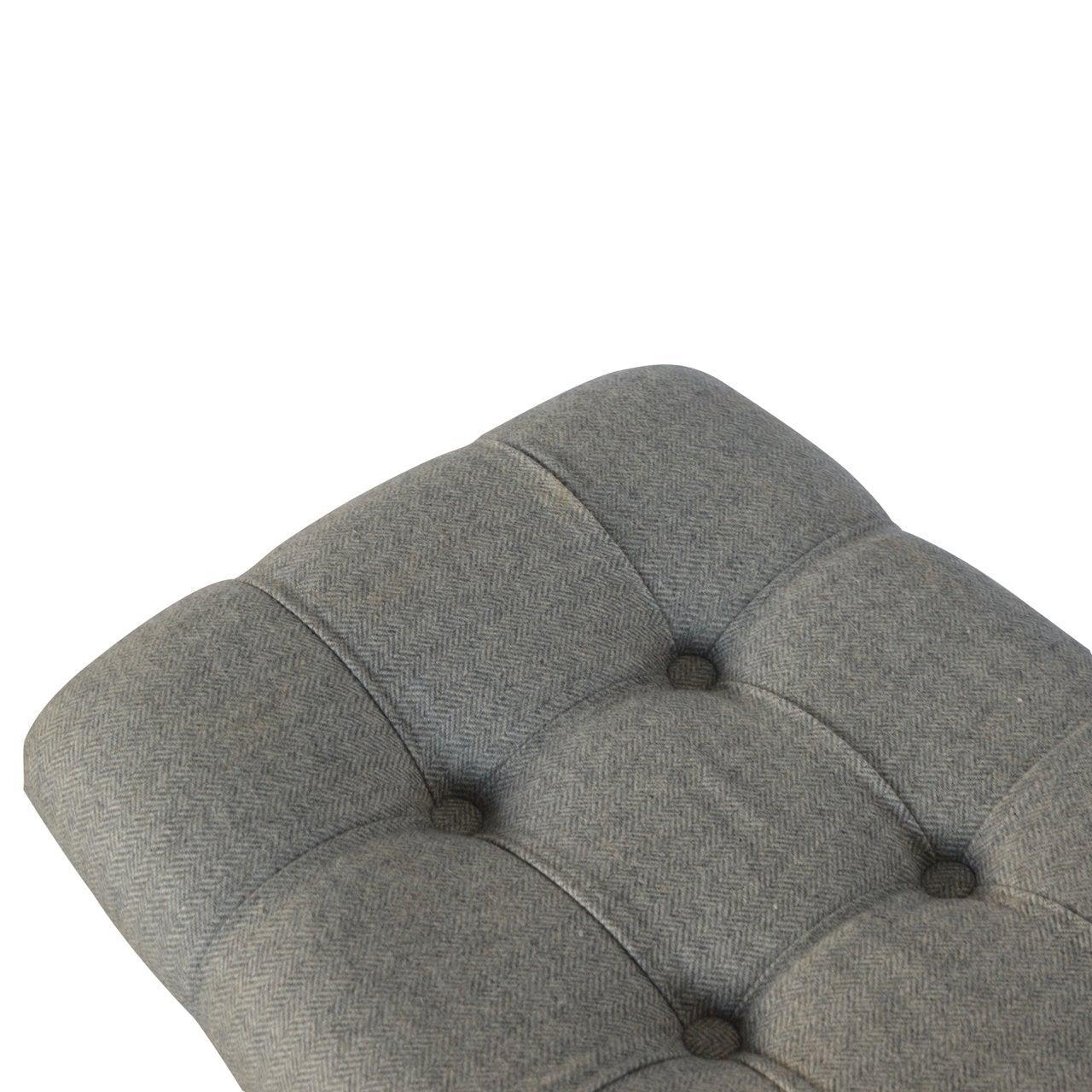 Curved grey tweed bench - crimblefest furniture - image 8