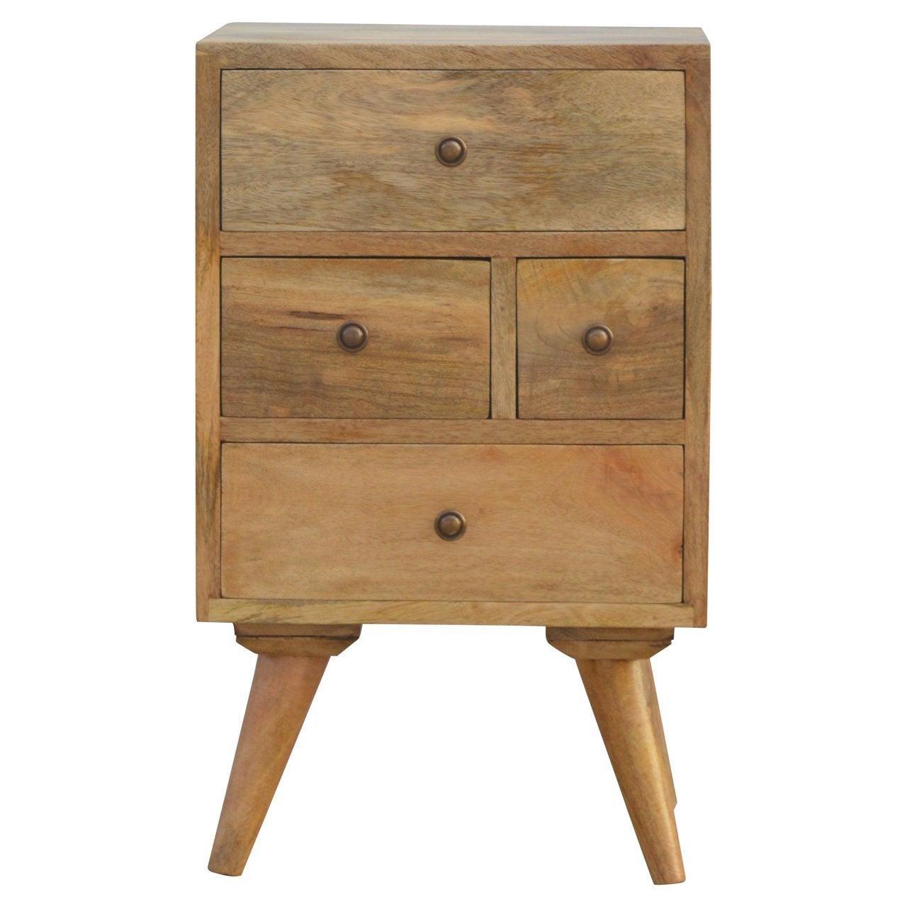 Nordic style 4 drawer multi bedside table - crimblefest furniture - image 1