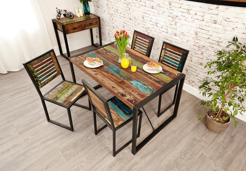 Bundle - urban chic reclaimed irf04a table with 4 x irf03c chairs - crimblefest furniture - image 1
