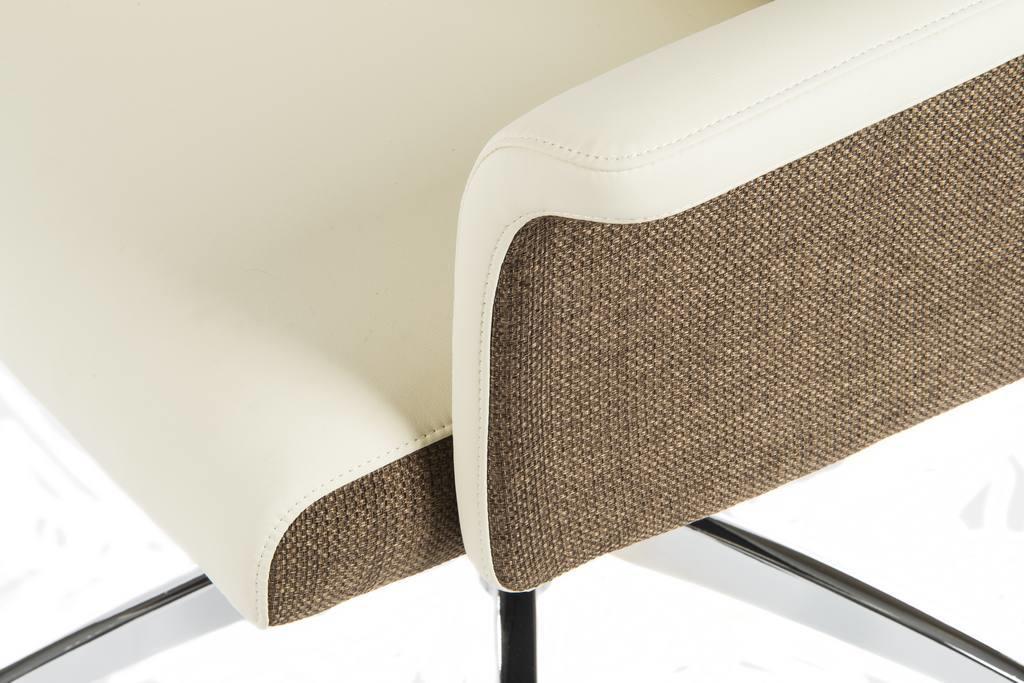 Elegance medium back cream office chair - crimblefest furniture - image 3