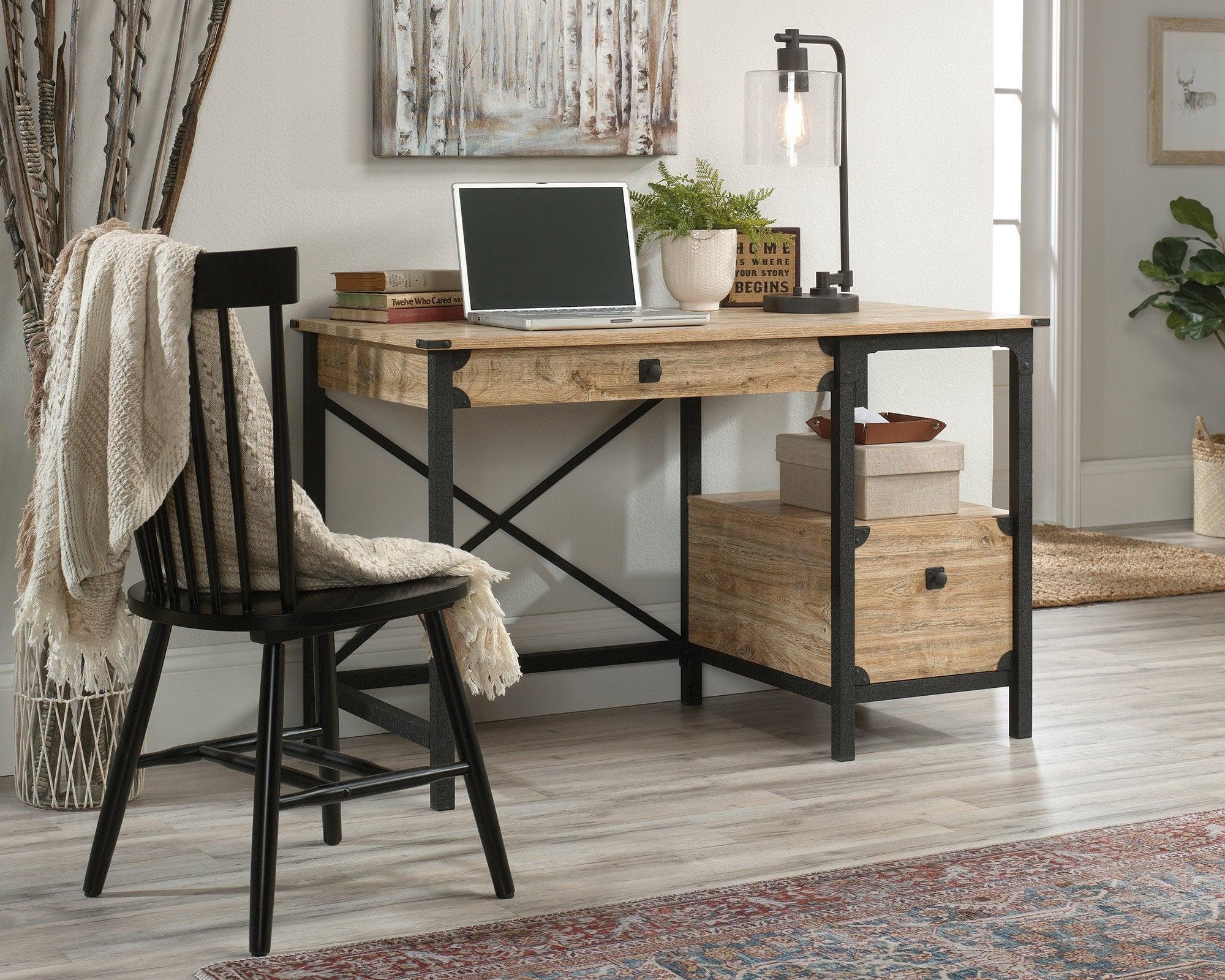 Steel gorge desk milled mesquite - crimblefest furniture - image 1