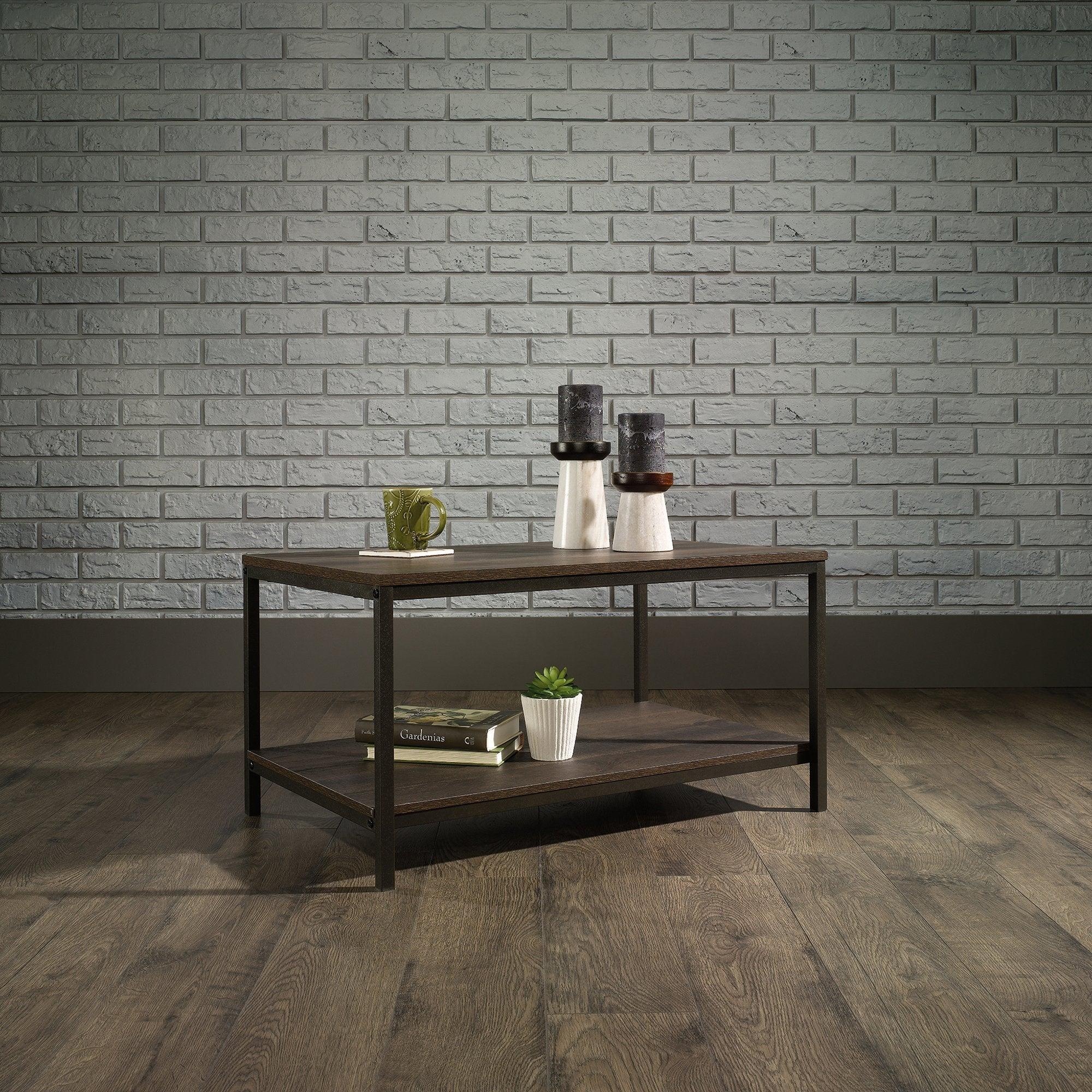 Industrial style coffee table smoked oak - crimblefest furniture - image 1