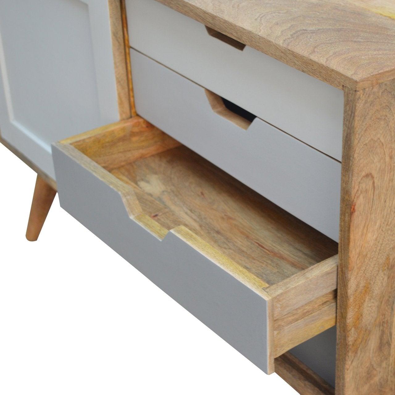 Nordic sliding cabinet with 4 drawers - crimblefest furniture - image 9