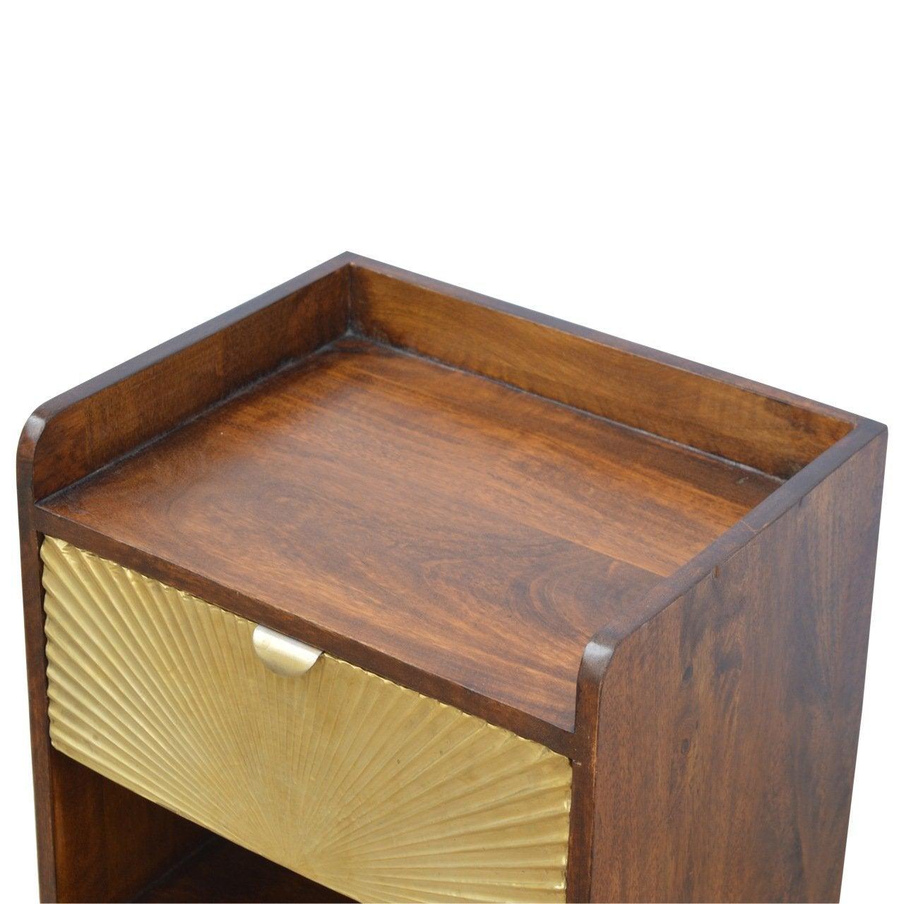 Manila gold 1 drawer bedside table - crimblefest furniture - image 5