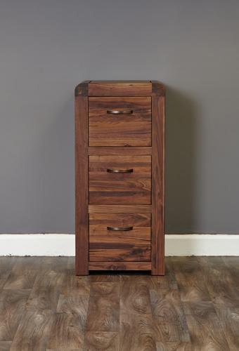 Shiro walnut 3 drawer filing cabinet - crimblefest furniture - image 3