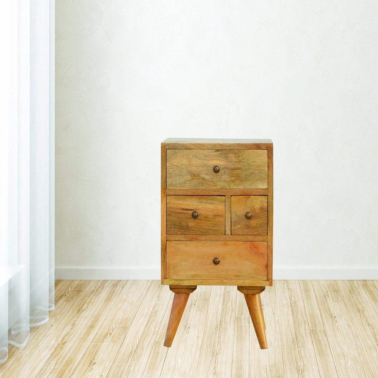Nordic style 4 drawer multi bedside table - crimblefest furniture - image 2