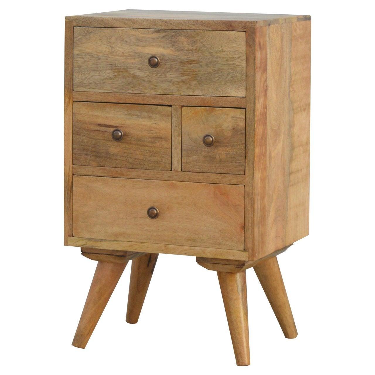 Nordic style 4 drawer multi bedside table - crimblefest furniture - image 4