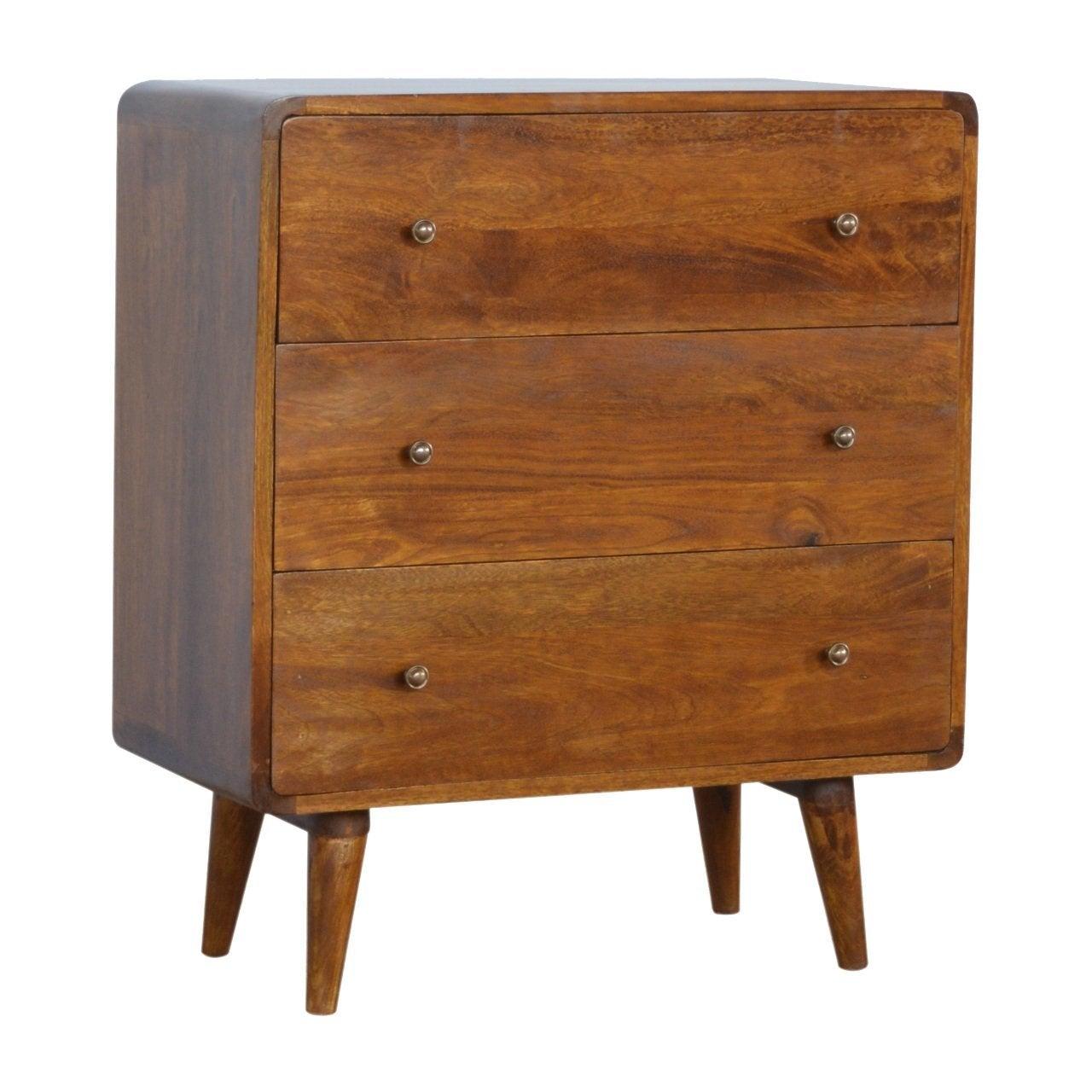 Curved chestnut chest - crimblefest furniture - image 3