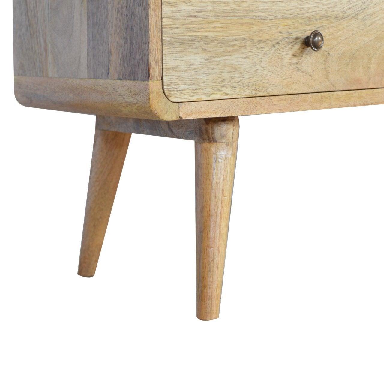 Curved oak-ish media unit - crimblefest furniture - image 7